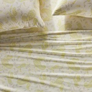 Anthropologie King Sheet Set Organic Cotton Sateen New With Tag